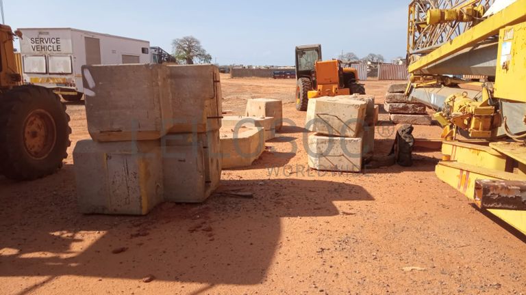 Grua com cargas distribuidas