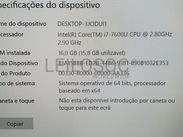 Portátil Lenovo ThinkPad X1 Carbon Quinta Geração