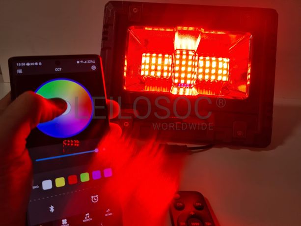 Foco Led e Painel Solar