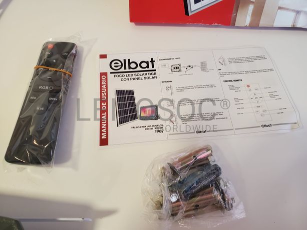 Foco Led e Painel Solar