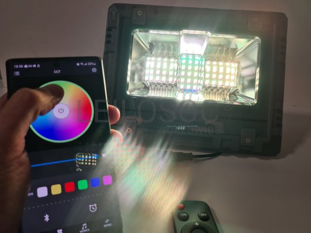 Foco Led e Painel Solar