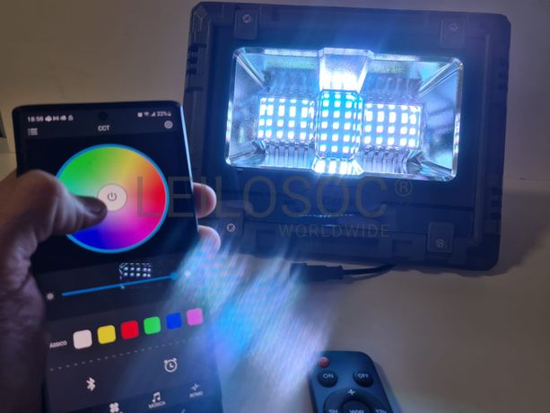 Foco Led e Painel Solar