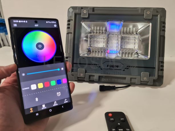 Foco Led e Painel Solar