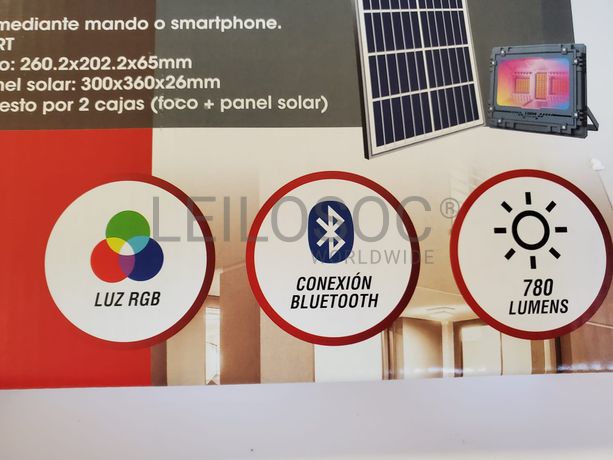 Foco Led e Painel Solar
