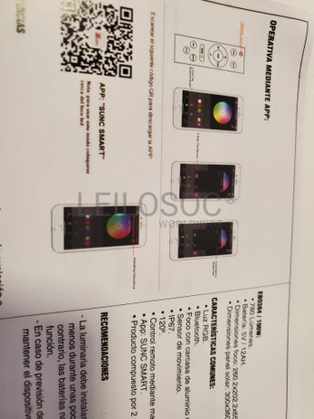 Foco Led e Painel Solar