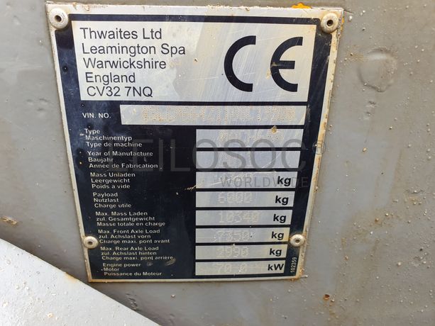 Dumper Thwaites Mach 664 · Ano 2011