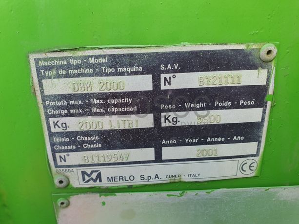 Autobetoneira Merlo DBM 2000