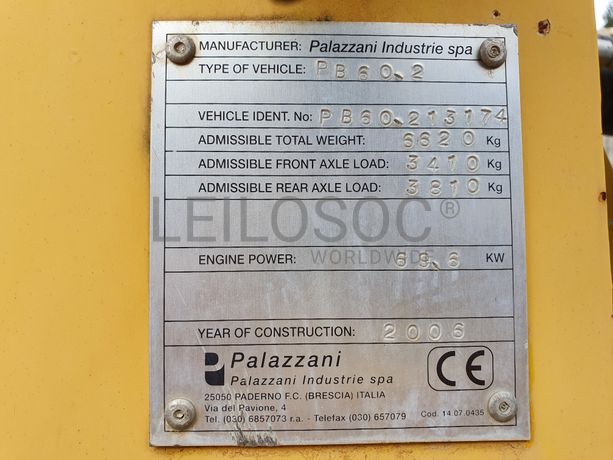 Retroescavadora Pallazani PB60-2