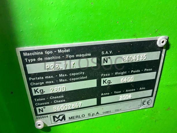 Empilhador Telescópico Merlo P28.7K