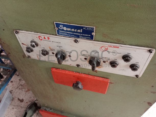 Máquinas de dar cola · Máquina de vergar cortes · Máquina de cardar