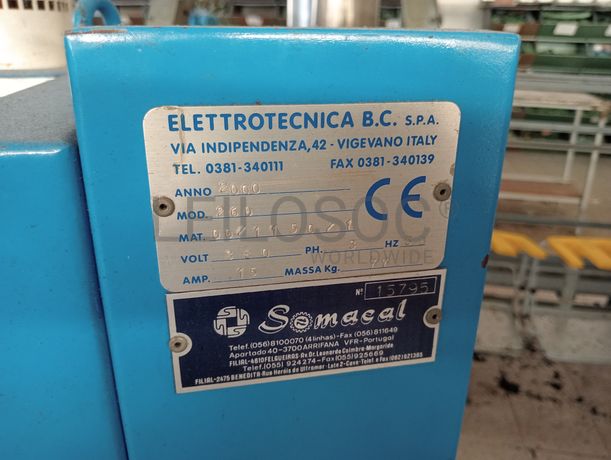 Sifione · Máquinas de rebater · Máquina de fechar calcanheiras · Reativador de contrafortes