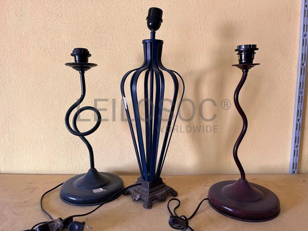 Bases de candeeiro em metal