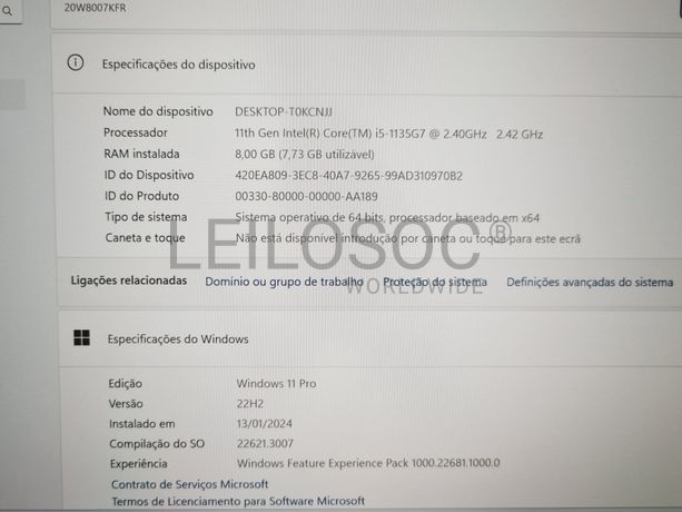 Portátil Lenovo ThinkPad X13 Yoga G2 Conversível