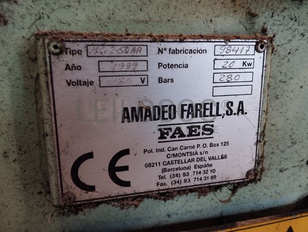 Prensa Enfardadora · Ano 1999