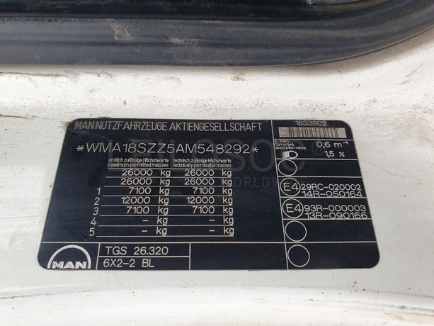 MAN TGS 26.320 26 Ton. · Ano 2009