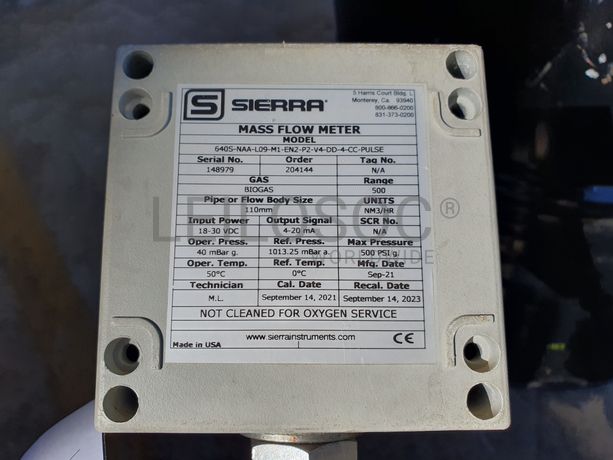 Medidor de Caudal Biogás