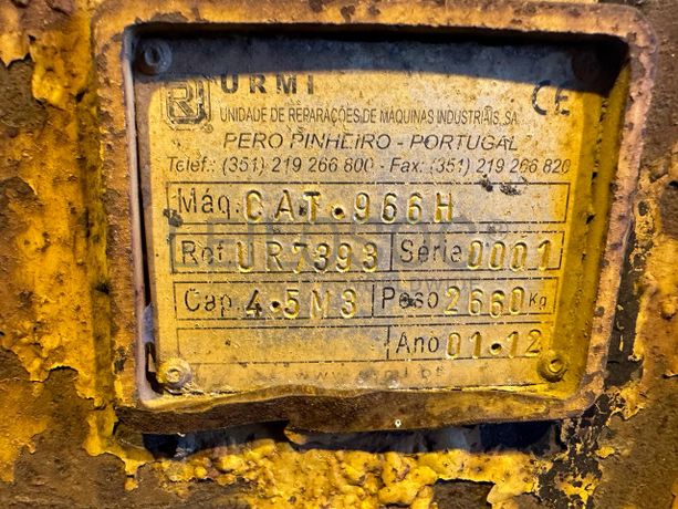 Pá carregadeira Caterpillar 966H · Ano 2008