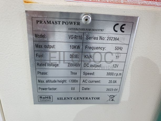 GERADOR 11 KVA PRASMAT