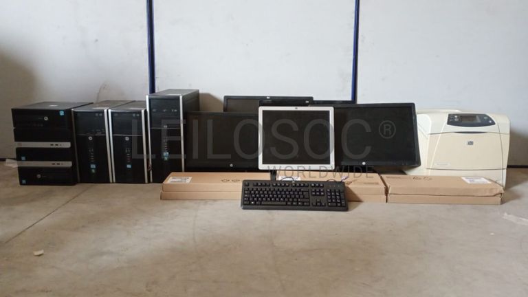 Computadores, Monitores, teclados e impressora HP
