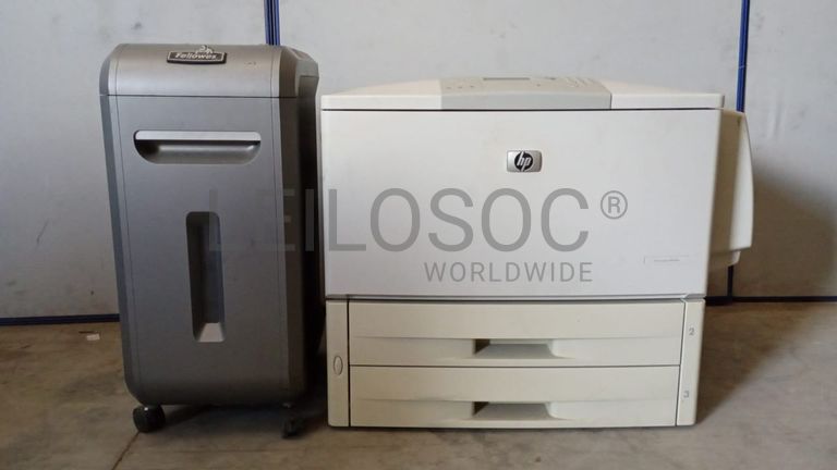 Impressora HP e triturador de papel