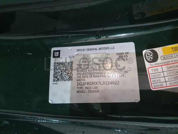 Chevrolet Camaro Coupé 2.0 · Ano 2020