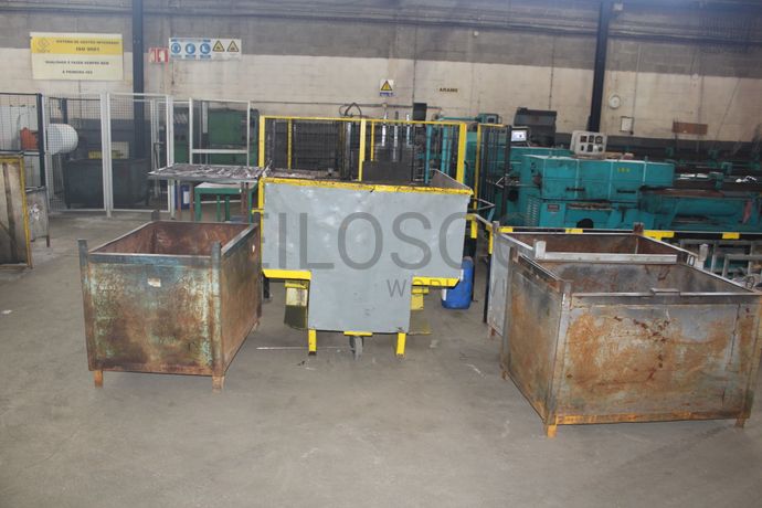 Linha de Desengorduramento · Pórticos com Guinchos · Serra de Disco · Depósito · Caixas Metálicas · Diversos