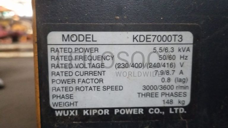 Gerador Kipor KDE 7000 T3
