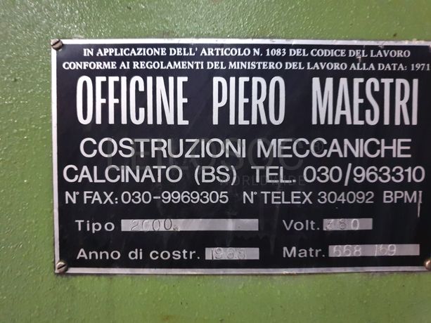 Prensa Ficep PVH · Forno Maestri