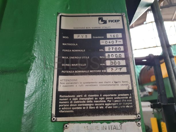 Prensa Ficep PVS · Forno Maestri