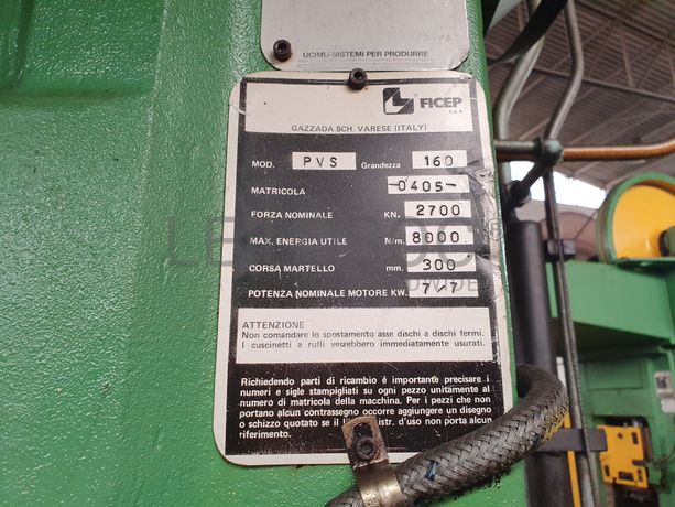 Prensa Ficep PVS · Forno Maestri