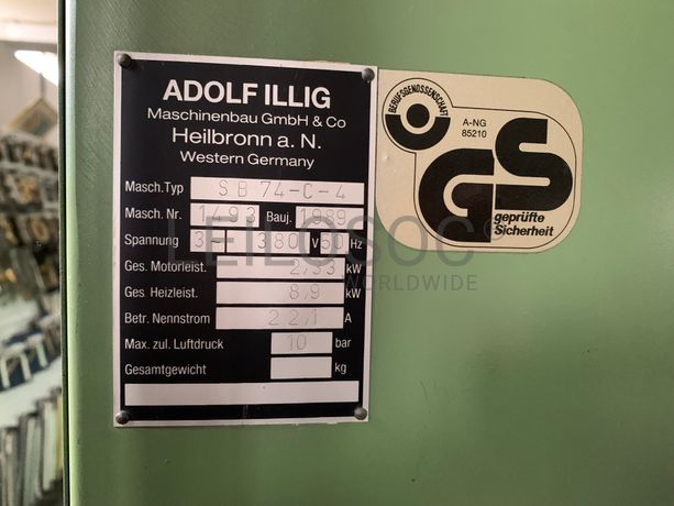 Máquina Embalar Skin Illig Adolf Illig, SB74-C-4