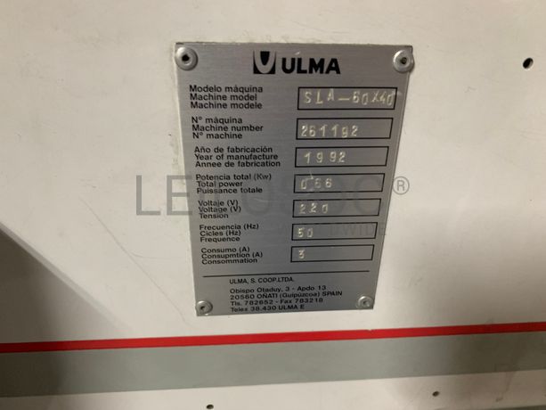 Máquina Filme Termoretrátil Ulma SLA-60X40