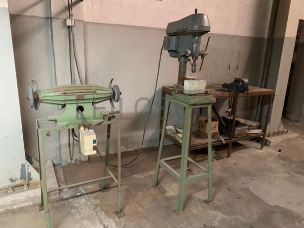 Esmeril · Engenho Furar Flott · Bancada com Torno