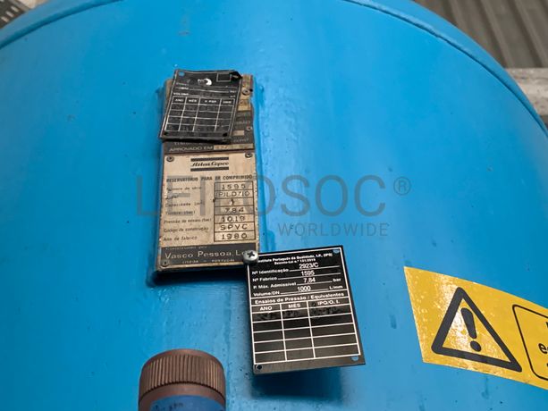 Reservatório Ar Comprimido Atlas Copco 1000L