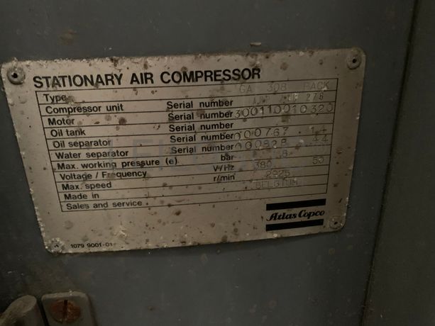 Compressor Atlas Copco GA 308 Pack