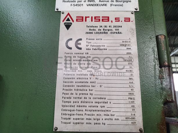 Prensa e Desenrolador Arisa