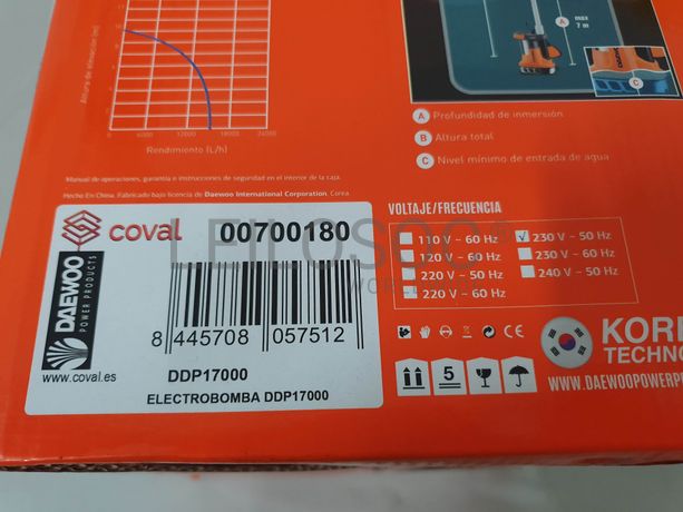 ELECTROBOMBA SUBSMERSÍVEL DAEWOO