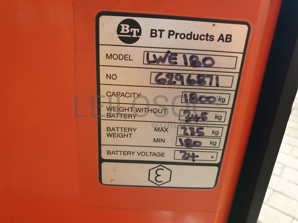 Porta Paletes BT LWE 180