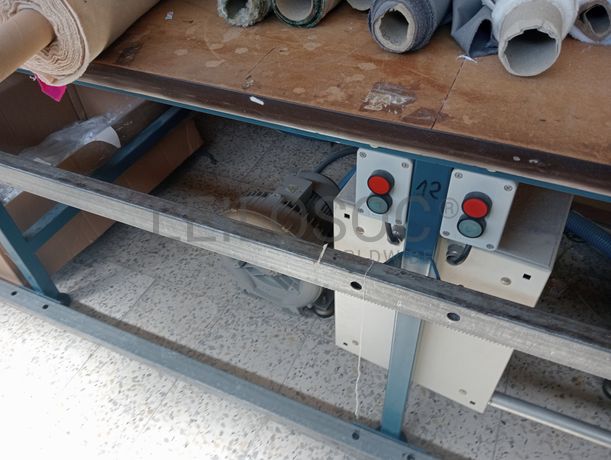 Carro de Estender Malha · Tesoura e Régua de corte · Serra de fita