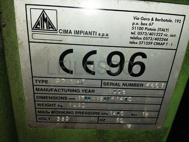 Prensa de Vulcanização de Pneus