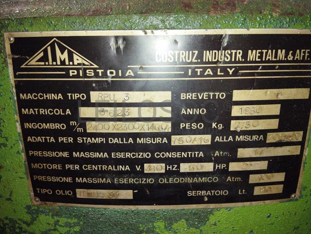 Prensa Vulcanização de Pneus