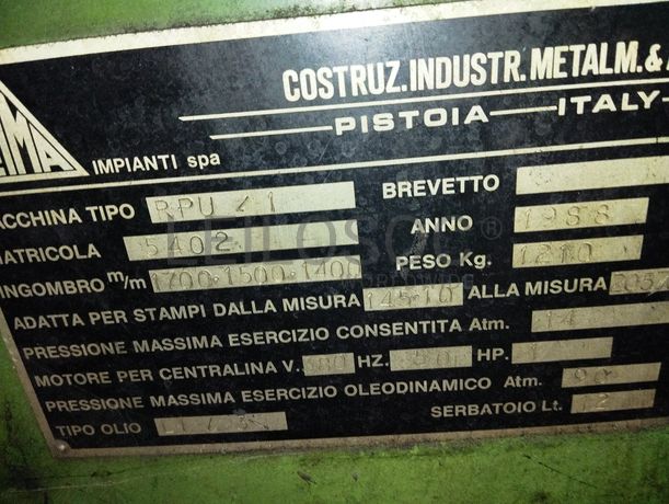 Prensa Vulcanização de Pneus