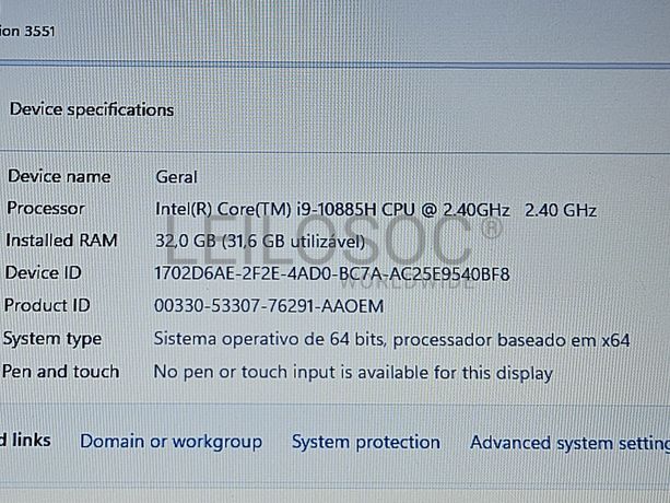 Portátil Dell Precision 3551