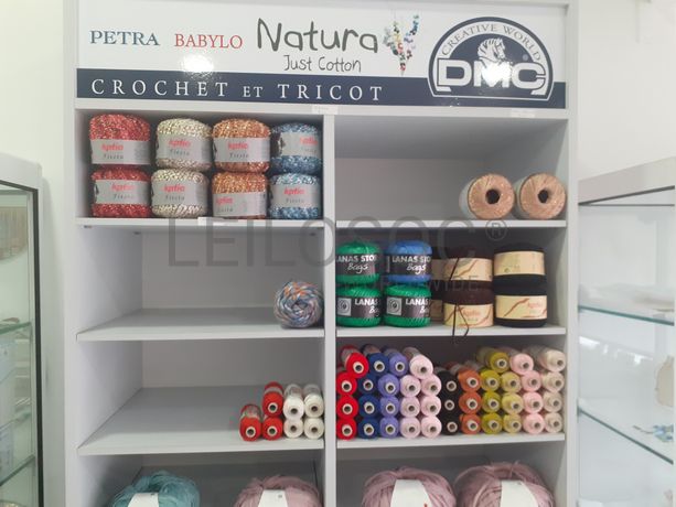 Material de Costura · Artigos de Retrosaria · Mobiliário de Escritório · Expositores