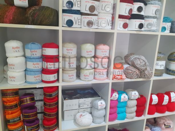 Material de Costura · Artigos de Retrosaria · Mobiliário de Escritório · Expositores