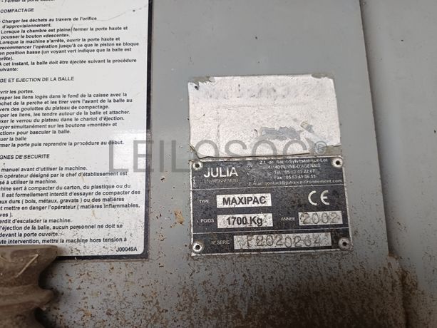 Prensa Compactadora Papel Julia Maxipac