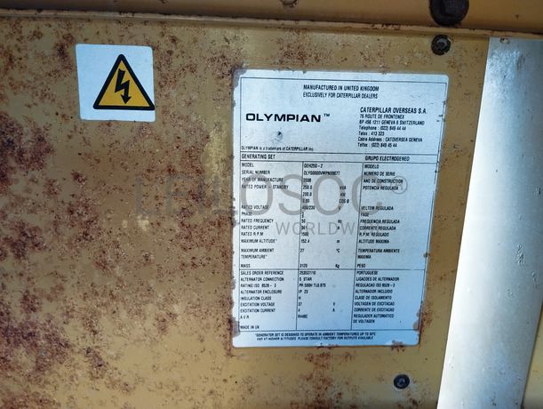 Grupos Eletrogéneos Olympian GEH250-A