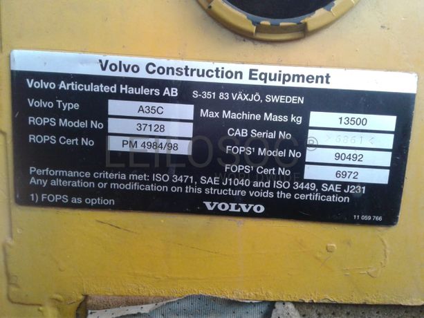 Dumper VOLVO A35C