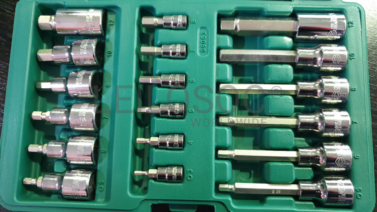 Conjunto 18 unid chaves hexagonais