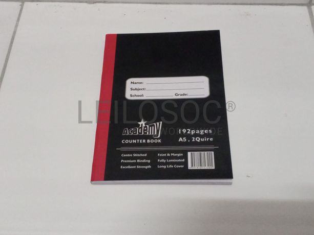 Caderno capa preta A5